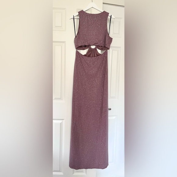 NWT Nordstrom Glittering Mauve Maxi Dress - Picture 3 of 4